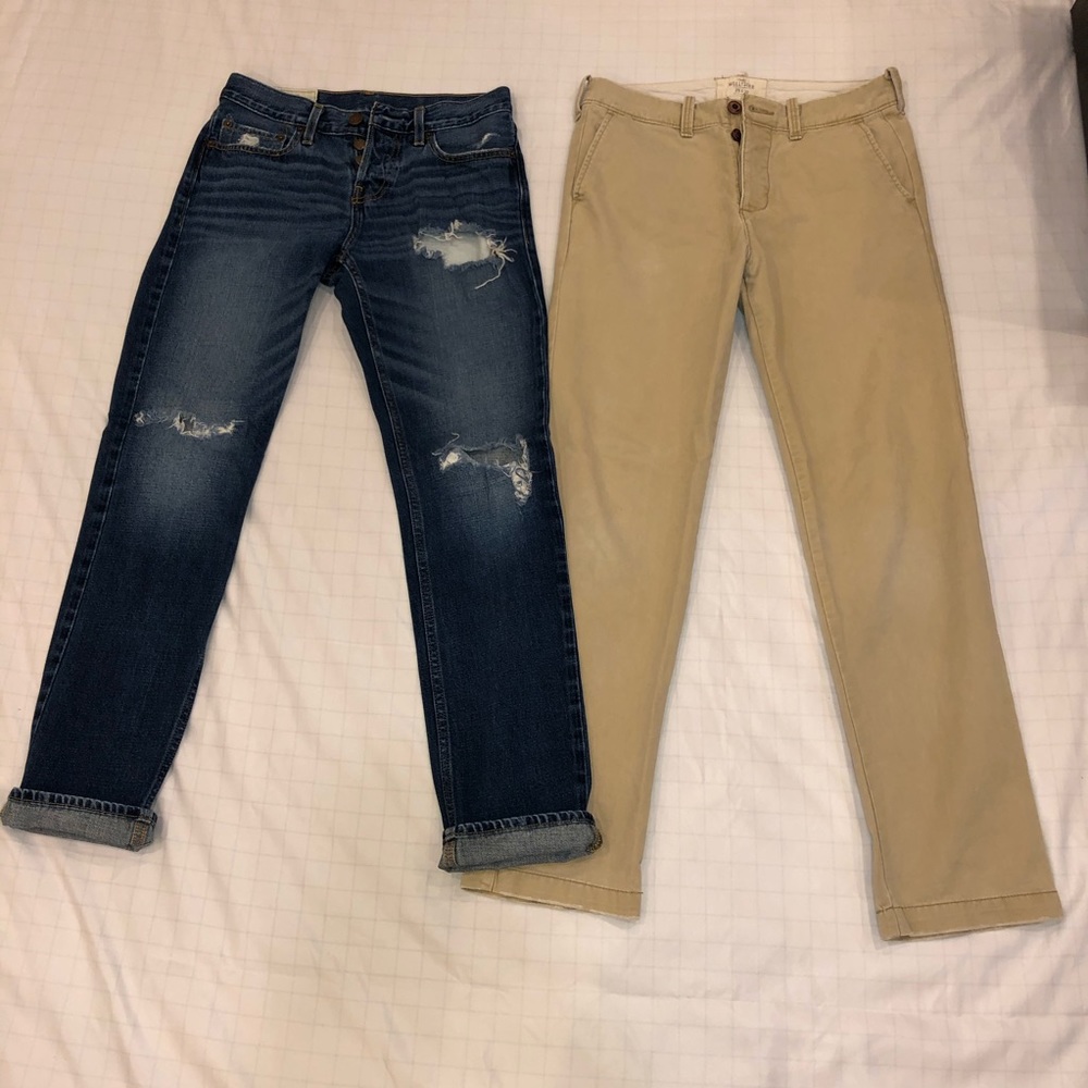 2/$20 only! Hollister Jeans and Khaki Pants